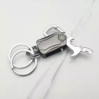 Металлический брелок из цинкового сплава, маленький нож, открывалка для бутылок, держатель для мобильного телефона, многофункциональный автомобильный брелок с ножом для распаковки