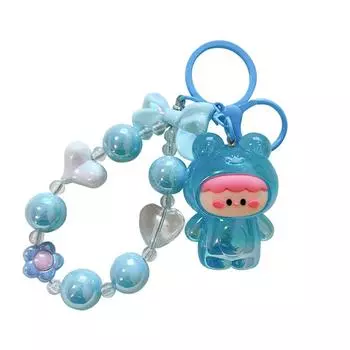 Металлический брелок Милая лягушка меняющая цвет Акриловый брелок Рождественский подарок для мужчин женщин мальчика девочки синий