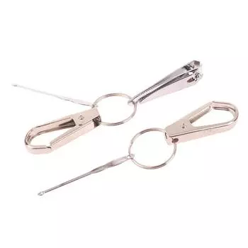 Металлический брелок с ушными ножницами, брелок-подвеска, портативные домашние инструменты для чистки ушей, украшения для поделок, украшения для автомобиля as the picture