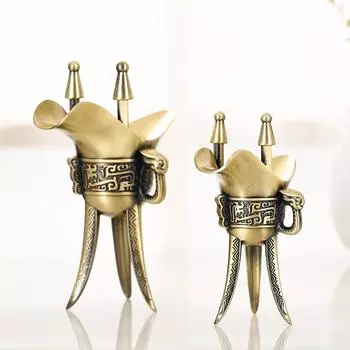 Металлический бронзовый штатив, чашка для джазового ликера, винтажный высококлассный бытовой питьевой прибор, бокал для вина, подарочный кубок для вина 8*5*11.4cm