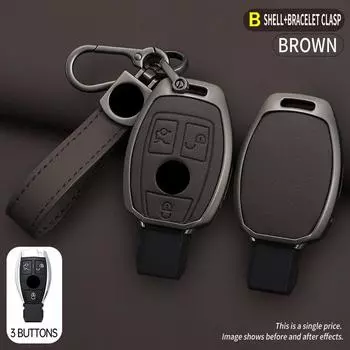Металлический чехол для автомобильного ключа, чехол для Mercedes Benz ABCES Class W204 W205 W212 W213 W176 GLC CLE CLA GLB GLC GLS AMG W177 W222