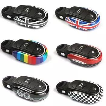 Металлический чехол для автомобильного ключа, чехол для Mini Cooper F54 F55 F56 F57 F60 JCW Clubman Countryman Red Union Jac