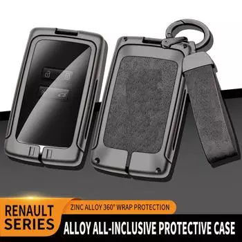 Металлический чехол для автомобильного ключа сумка для Renault Koleos Captur Megane Clio Scenic Talisman Kangoo Laguna Twingo Arkana для Dacia Sandero Card серебряный серый