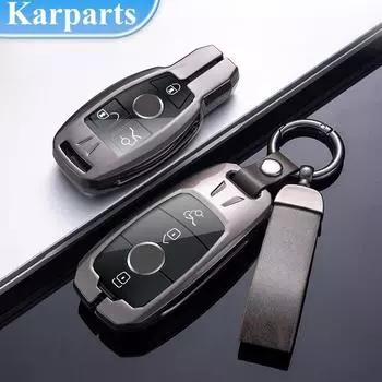 Металлический чехол для дистанционного ключа автомобиля для ACESG Class GLC CLE CLA W177 W205 W213 W222 X167 AMG W203 W204 W210 W211 W212 W221, аксессуары A Style чёрный