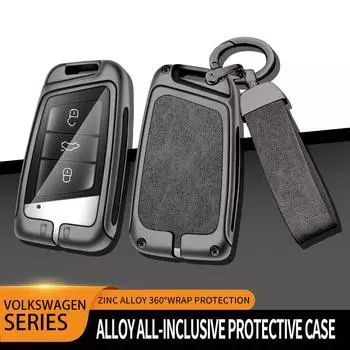 Металлический чехол для ключа автомобиля VW для Volkswagen Tiguan MK2 Magotan Passat B8 CC для Skoda Superb A7 Shell Fob брелок аксессуары серебряный серый