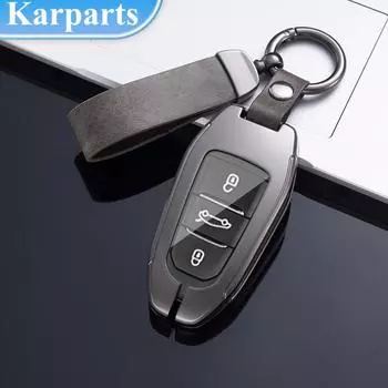 Металлический чехол для ключей от машины для Peugeot 207 3008 208 308 2008 307 508 5008 407 301 206 серый