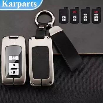 Металлический чехол для ключей от машины для Aqua RAV4 Land Cruiser Camry Prado Corolla Noah Tarago Mark X Voxy Corolla Yaris Estima Prius 30 Alpha Auris Lexus 20 чёрный