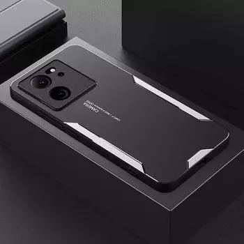 Металлический чехол из алюминиевого сплава для Xiaomi Redmi 13C 13 C 12C 12 4G, матовый чехол, силиконовый противоударный защитный жесткий чехол для телефона Poco C65 C 65 X5 Pro for redmi 13C серебряный