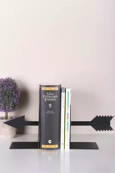 Металлический черный фигурный держатель для книг Muyika Freccia, декоративный аксессуар, изображение стрелки, Mkttc