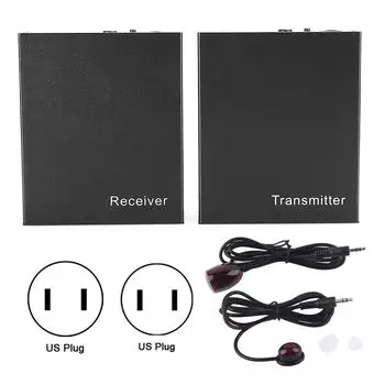 Металлический черный профессиональный инфракрасный удлинитель 120M Single Net Cable HDMI удлинитель US Plug чёрный