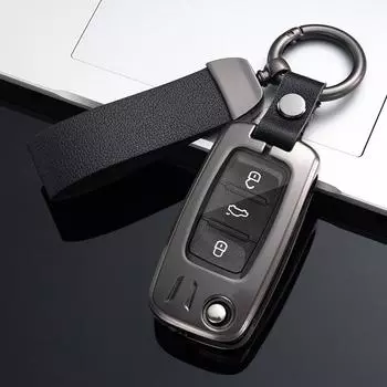 Металлический цинковый чехол для автомобильного ключа, чехол-брелок для VW Volkswagen Polo Tiguan Passat Golf MK Jetta для Skoda Kodiaq Superb Octavia Seat