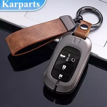 Металлический цинковый чехол для автомобильного ключа для Honda Acura TL TSX ZDX RSX CRZ для Honda Civic Fit Accord CRV HRV Jazz Odyssey Vezel 2022 A Style чёрный