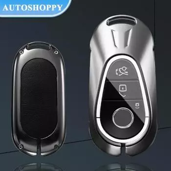 Металлический цинковый чехол для дистанционного ключа автомобиля для Mercedes Benz 2022 C Class S Class W223 W206 S350 S400 S450 S500 C200 C260 B Style чёрный
