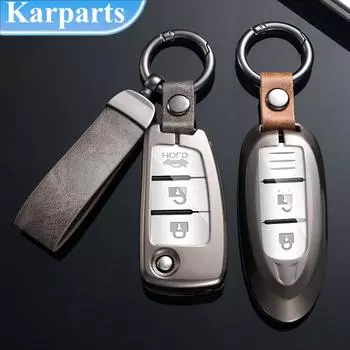 Металлический цинковый чехол для ключей от автомобиля для Nissan Qashqai X-Trail T32 T31 Juke J10 J11 Kicks Tiida Pathfinder Note для Infiniti Altima Micra Murano A Style чёрный