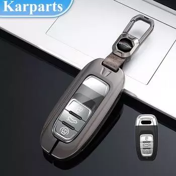 Металлический цинковый чехол для ключей от машины для A1 A3 8P 8L A4 A5 B6 B7 A6 A7 C5 C6 4F Q3 Q5 Q7 Q8 TT S3 S4 S6 RS A8 Quattro 2009-2015, аксессуары A Style коричневый