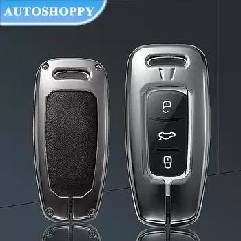 Металлический цинковый чехол для смарт-ключа автомобиля, брелок для Geely Atlas Boyue NL3 EX7 SUV GT GC9 Emgrand X7 Borui, автодержатель, аксессуары серый