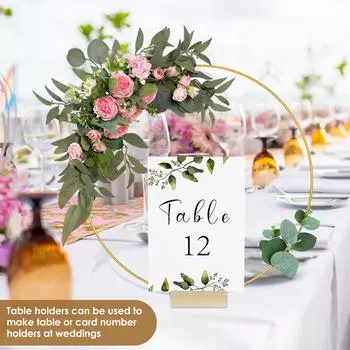 Металлический цветочный обруч гирлянда украшение стола венок для свадьбы центральные украшения деревянные держатели карт цветочная гирлянда домашний реквизит для вечеринки
