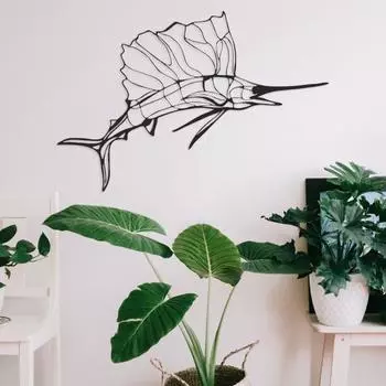 Металлический декор для стен в виде акулы, украшение из нержавеющей стали в стиле океана, настенное искусство в виде акулы, орнамент C