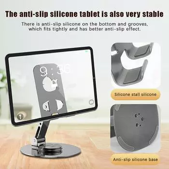 Металлический держатель для мобильного телефона с вращением на 360 градусов, регулируемая гибкая складная подставка для мобильного телефона, настольная подставка для планшета
