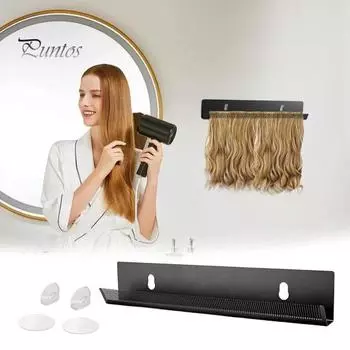 Металлический держатель для наращивания волос с наклейкой-присоской, прочная стойка для плетения волос, вешалка для демонстрации париков, очень широкие утки, инструменты для укладки чёрный