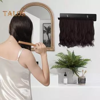 Металлический держатель для наращивания волос с наклейкой-присоской, прочная стойка для плетения волос, вешалка для демонстрации париков, очень широкие утки, инструменты для укладки чёрный