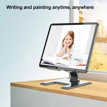 Металлический держатель для планшета, мобильного телефона, настольный держатель, портативная складная подставка, универсальная для планшета, телефона в пределах 4-12 дюймов, регулируемая по углу/высоте подставка для планшета серебряный