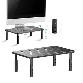 Металлический держатель для полки, полка для ноутбука, прочная компьютерная стойка, подставка для монитора, подставка для ноутбука чёрный