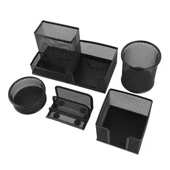 Металлический держатель для ручек, набор, многофункциональный сетчатый держатель для карандашей, органайзеры для стола в офисе, классе