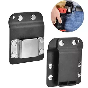 Металлический держатель для рулетки с крючком для дрели, держатель для дрели на поясе для инструментов, кобура с зажимом для ремня для инструментов, держатель для рулетки чёрный