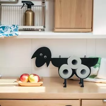 Металлический держатель для рулонов туалетной бумаги в форме овцы, настенный, отдельно стоящий держатель для рулонов салфеток, вмещает до 7 рулонов туалетной бумаги, полка темные хаки