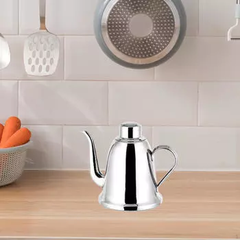 Металлический диспенсер для масла Бутылка из нержавеющей стали для салата Соевый соус Чайник пылезащитный 500ml