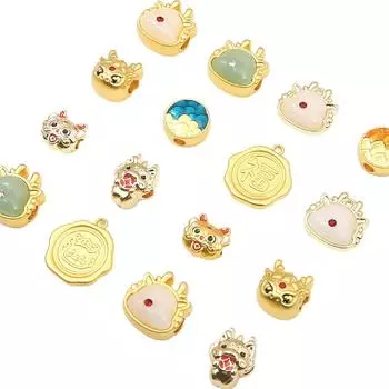 Металлический дракон, свободные бусины-разделители для изготовления украшений своими руками, браслетов, ожерелий, подвесок 16x17mm