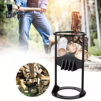 Металлический дровокол, прочный дровокол, ручной дровокол, клин для растопки, походный инструмент для приготовления пищи, портативный инструмент для колки дров чёрный