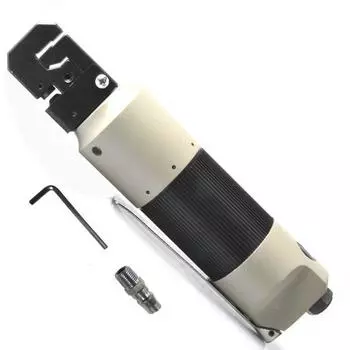 Металлический дырокол пневматический серебряный