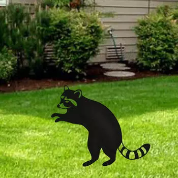 Металлический енот садовый кол газон украшения на открытом воздухе для фона декора Standing