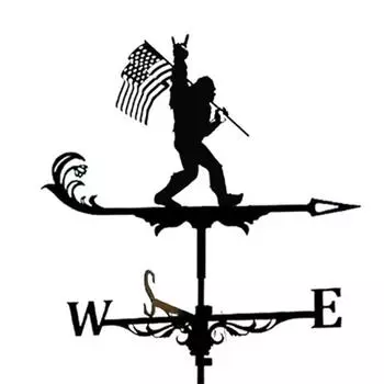 Металлический флюгер Ретро Петух Собака Птица Флюгер Черный Животный Флюгер Индикатор Направления Ветра для Крыши Уличный Фермерский Двор Сад Беседка Декор F