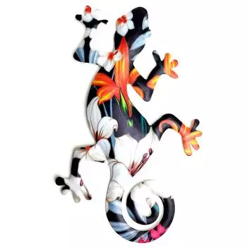 Металлический геккон настенный декор подвесная скульптура для дома спальни гостиной офиса садовый декор Color 1