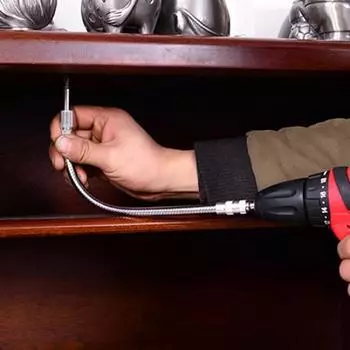 Металлический гибкий гибочный вал, удлиненный разъем адаптера, электронная дрель 300 mm белый