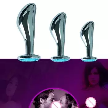 Металлический горный хрусталь, анальный расширитель точки G, массажер с кольцом, сексуальная игрушка для взрослых S