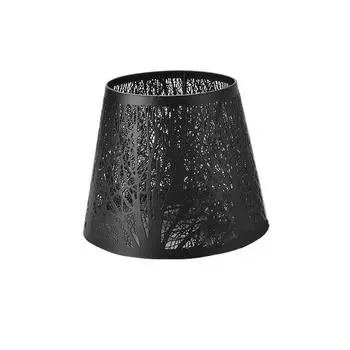 Металлический гравированный абажур в форме бочки, абажур в стиле Woodland, винтажная люстра, абажур, настольная лампа, чехол для кухни, столовой White