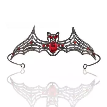 Металлический Хэллоуинский ободок для волос с летучей мышью, Сверкающая Хэллоуинская тиара, Ретро короны со стразами, Женские Style 8