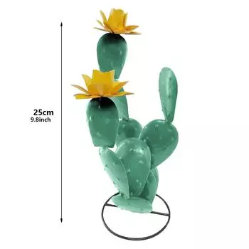 Металлический кактус из кованого железа, украшение для сада, двора, уличное украшение, украшения синий