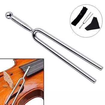 Металлический камертон 440 Гц для скрипки, мандолины, настройки гитары/исцеления звуком/исцеляющей медитации йоги с тканевой сумкой