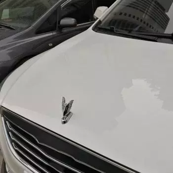 Металлический капот с крыльями ангела, металлическая передняя стойка капота автомобиля, 3D-эмблема, логотип автомобиля для грузовиков, седанов, минивэнов серебряный