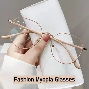 Металлический каркас, анти-синий светильник, женские очки HD, круглые очки для близорукости, унисекс, модные компьютерные очки, ретро оптические очки 0