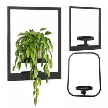 Металлический каркасный держатель для растений настенный железный каркасный держатель для растений в горшках A