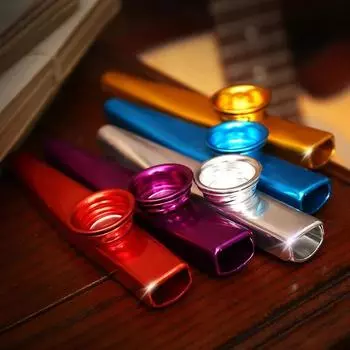 Металлический Kazoo легкий портативный инструмент для начинающих флейта любители музыки духовой инструмент простой дизайн серебряный