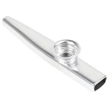 Металлический казу C Tone с музыкальным инструментом с флейтой и диафрагмой серебряный