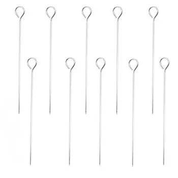 Металлический кебаб Аксессуары для барбекю Палочки для барбекю Металлические шашлыки для барбекю One Size серебряный