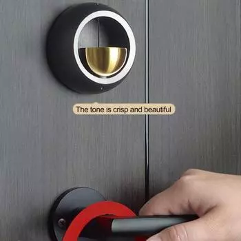 Металлический колокольчик лавочников с громким звуком, подвесной входной двери, алюминиевый басовый колокольчик, колокольчик, дверной звонок, домашний офис, кофейня, украшение для входа чёрный